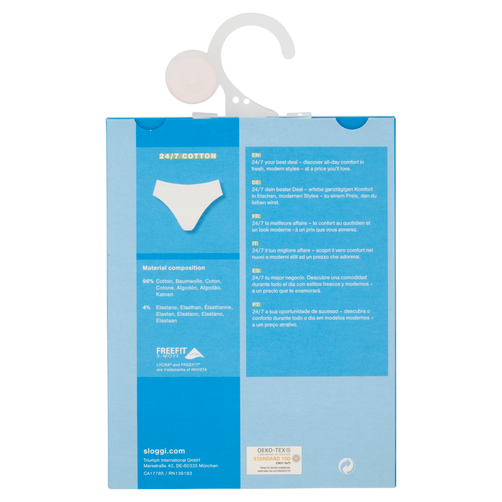 sloggi 24/7 Cotton Tai tg. 6 White 1 pz