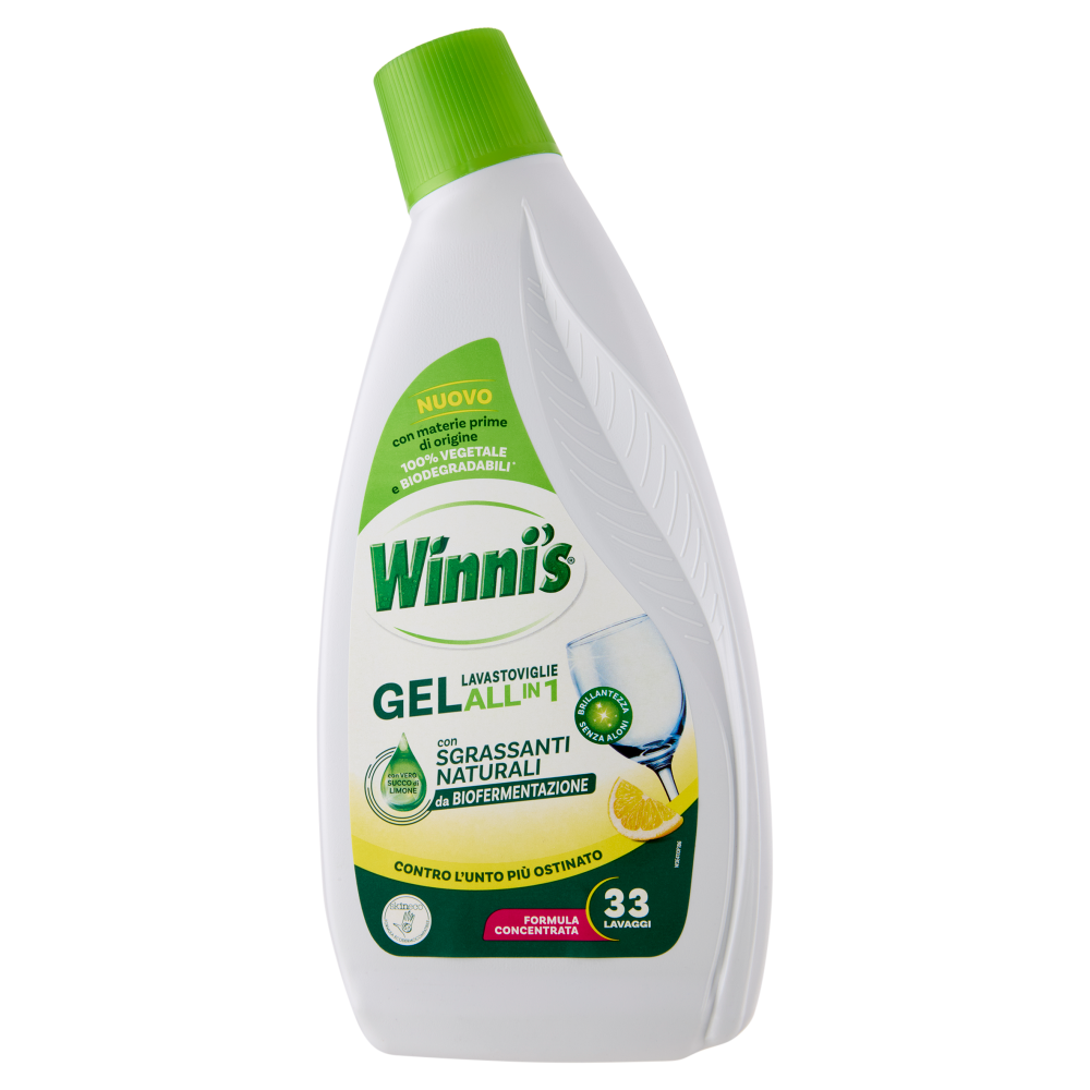 Winni's Gel Lavastoviglie All in 1 Limone 33 Lavaggi 561 ml