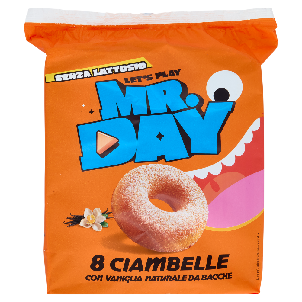 Mr.Day 8 Ciambelle con Vaniglia Naturale da Bacche 8 x 40 g