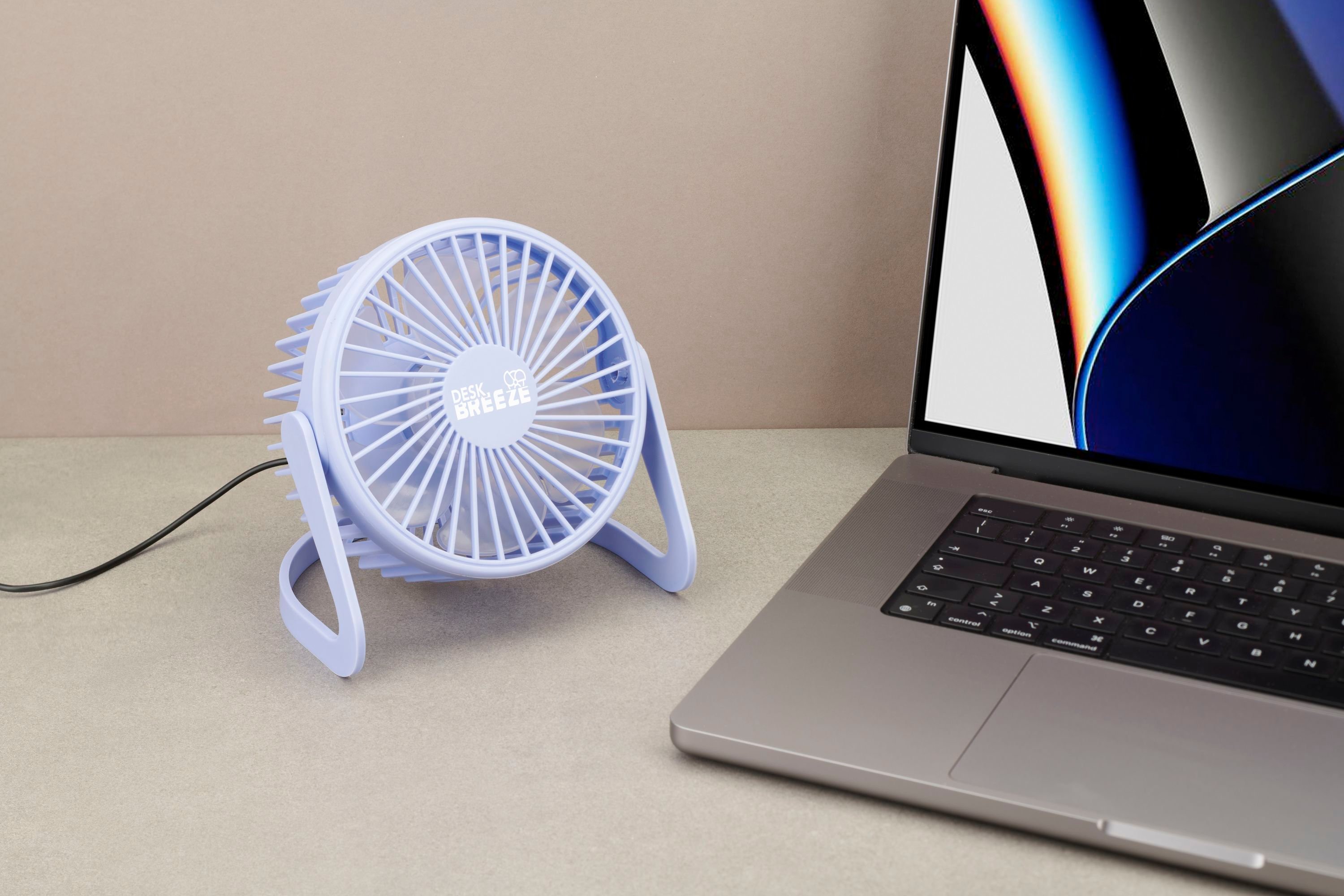 Tech Pop Desk Breeze Ventilatore portatile con cavo usb integrato