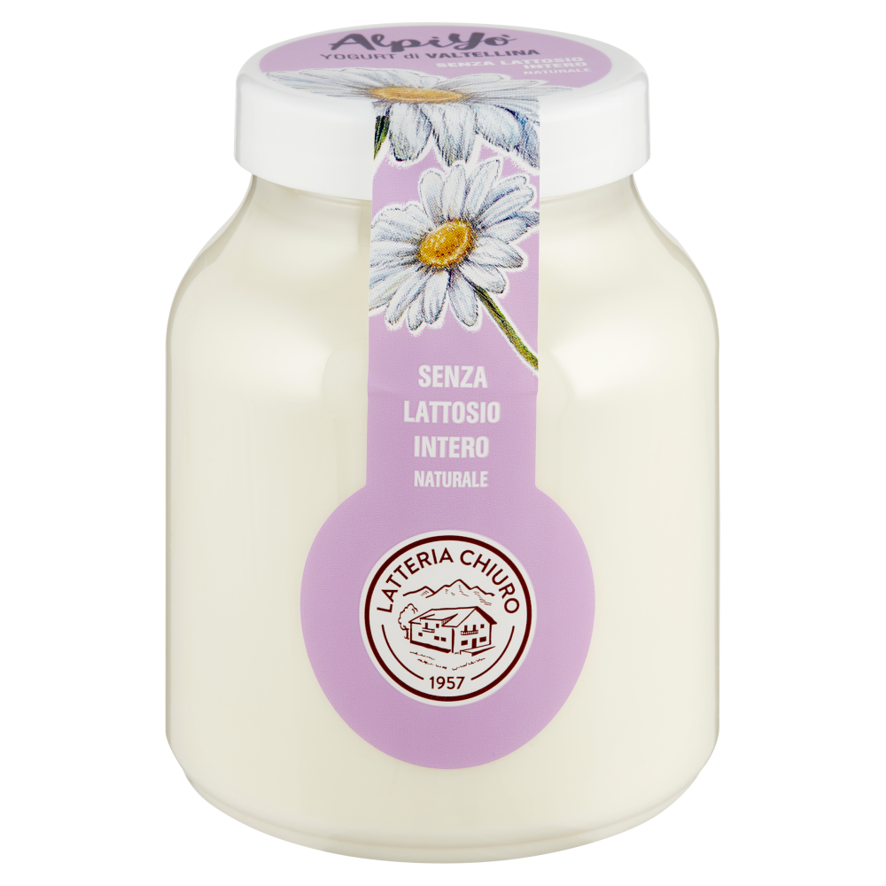 AlpiYo Yogurt di Valtellina Senza Lattosio Intero Naturale 500 g