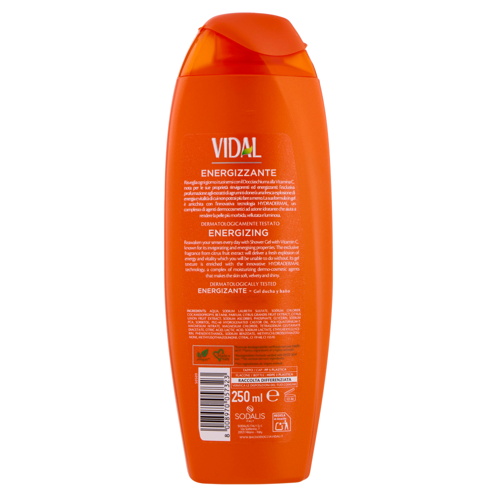 Vidal Vitamin C Docciaschiuma Energizzante Vitamina C 250 ml