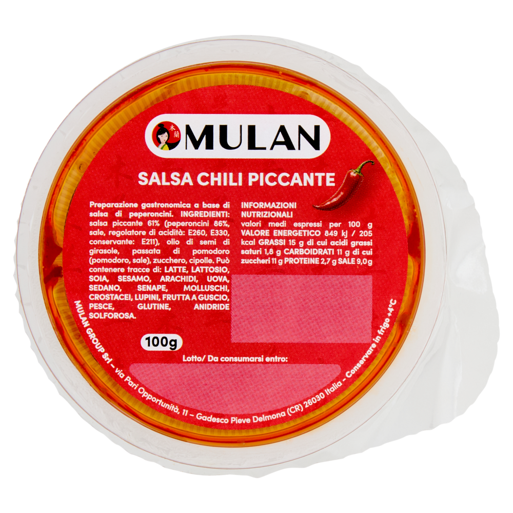 Mulan Salsa Chili Piccante 100 g