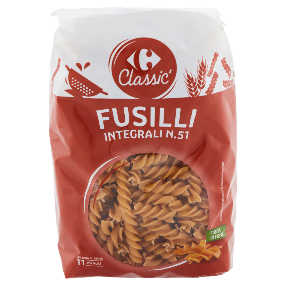 Carrefour Classic Fusilli Integrali N.51 500 g