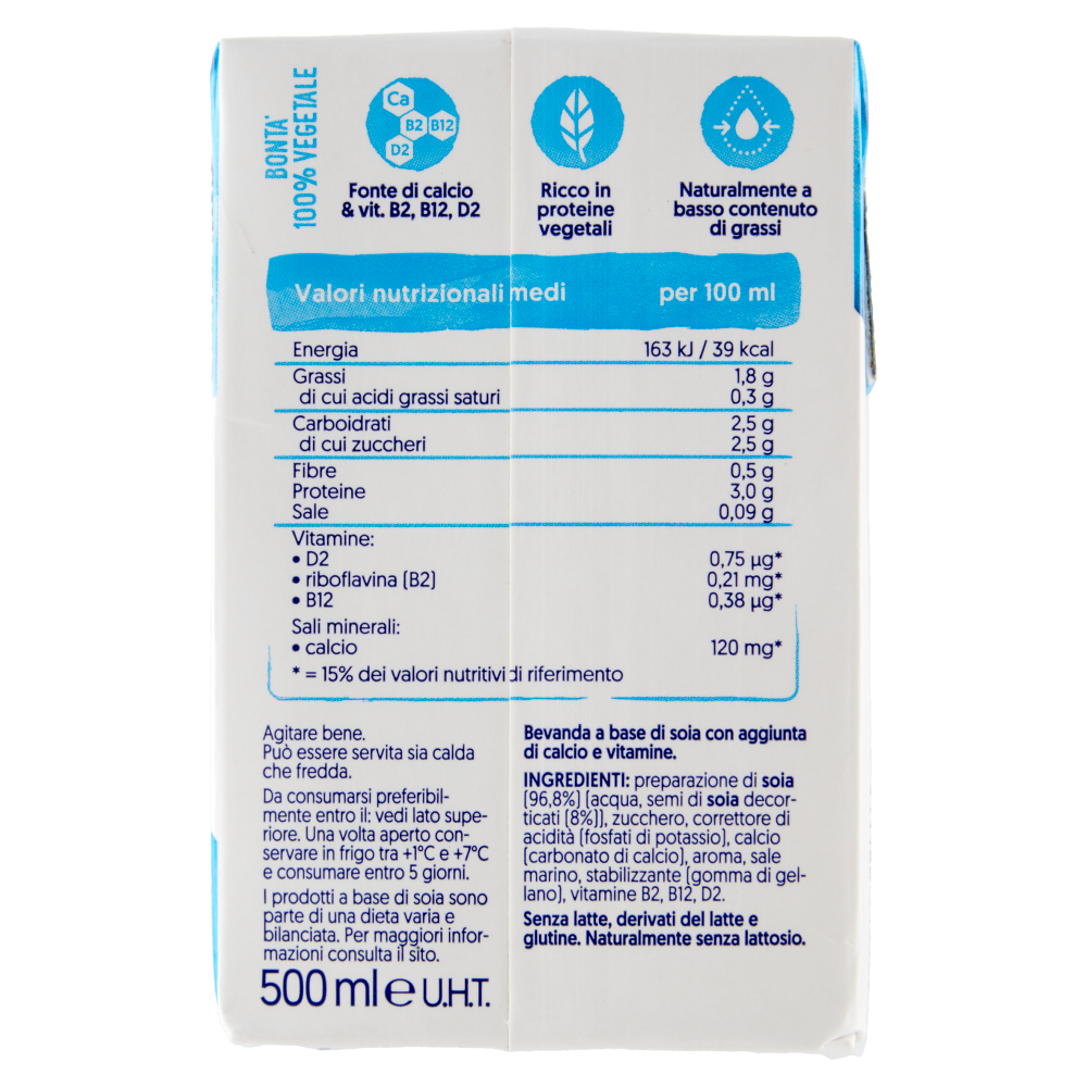 Alpro Classico Soia, Bevanda 100% Vegetale, Basso Contenuto di grassi, Senza Lattosio, 500ml