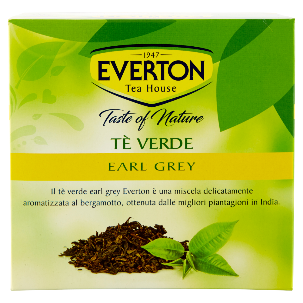 Everton Taste of Nature Tè Verde Earl Grey 40 x 1,7 g