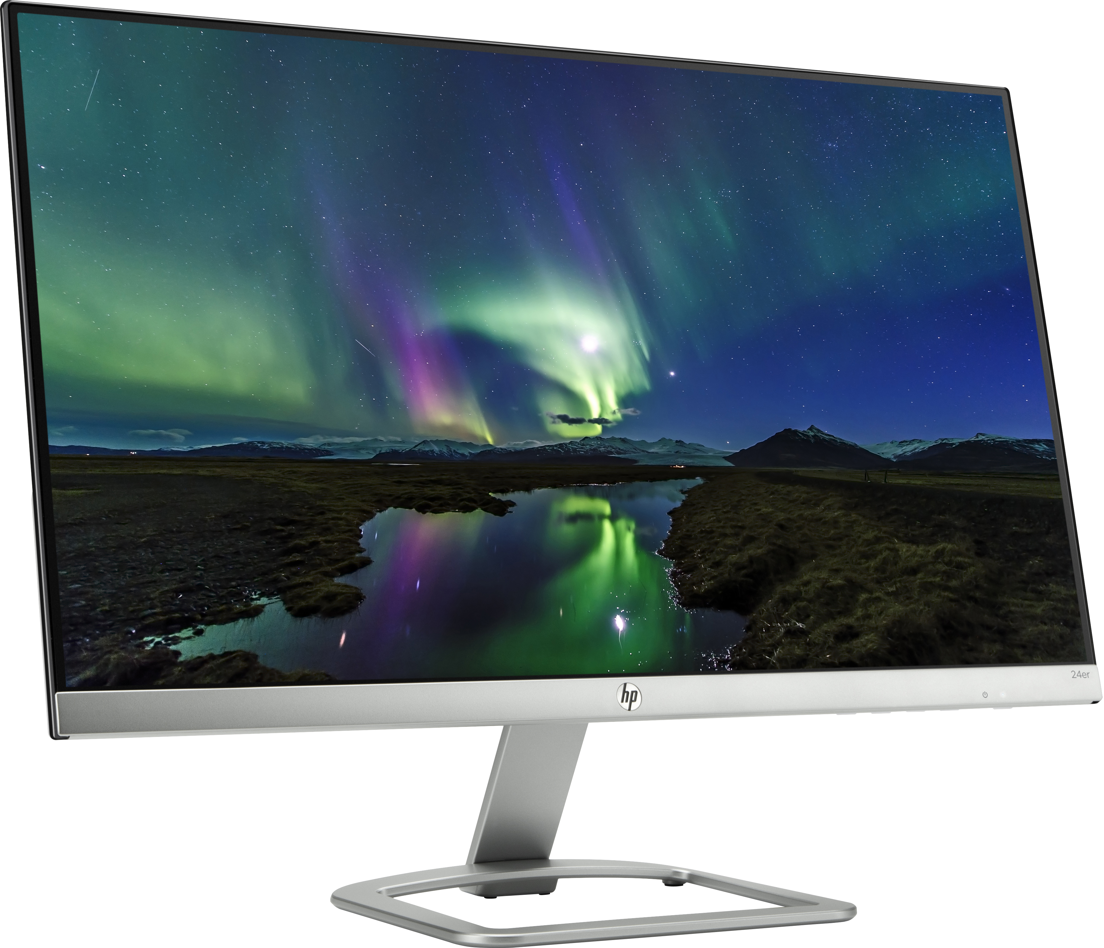 HP &Eacute;cran 24er de 60,45 cm (23,8 pouces) Monitor PC 60,5 cm (23.8") 1920 x 1080 Pixel Full HD LED Argento, Bianco
