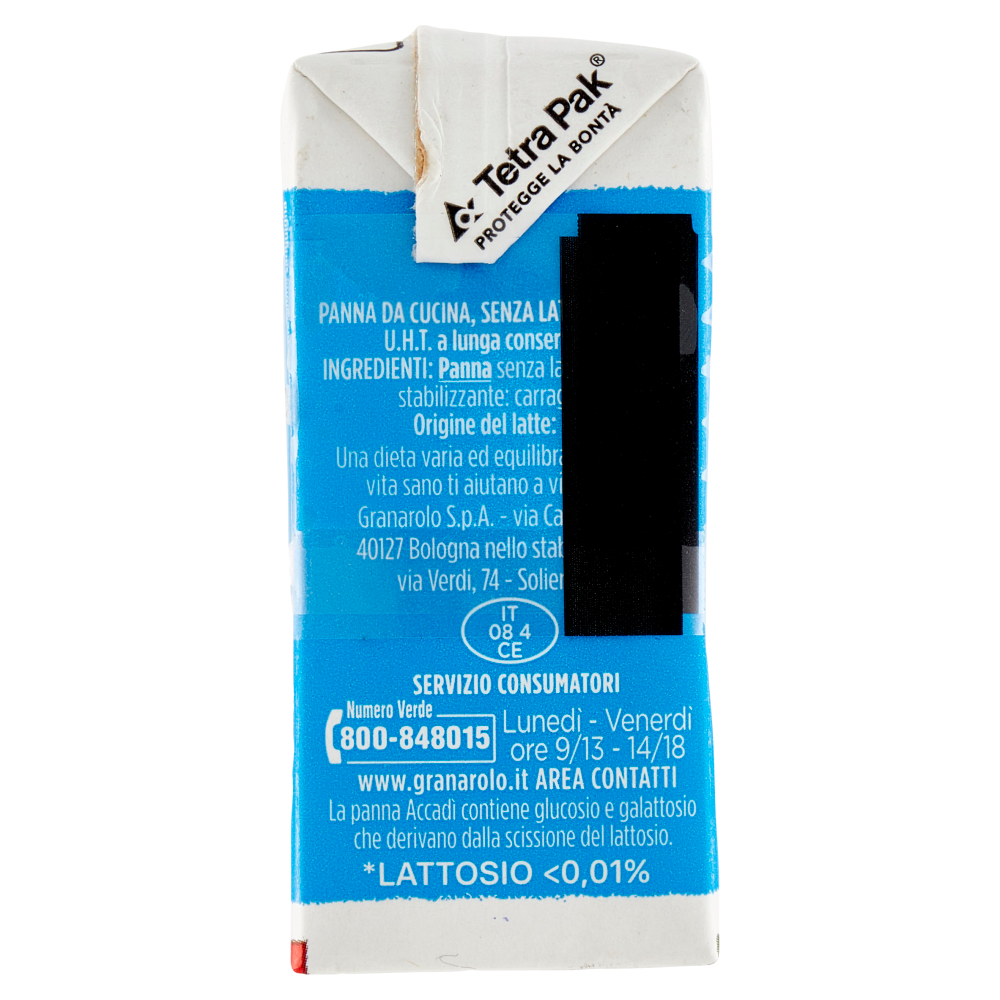 Accadì Benessere Panna da Cucina Senza Lattosio* 3 x 100 ml