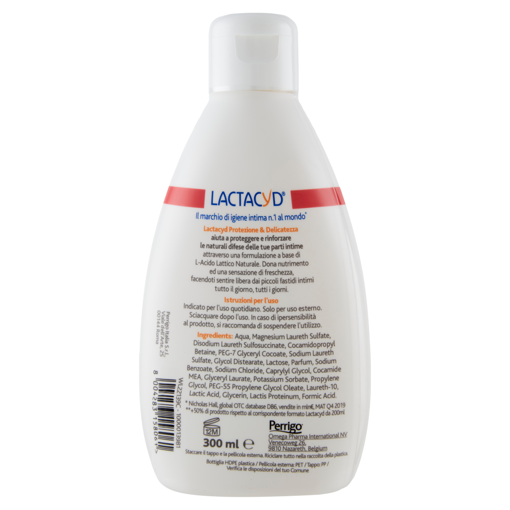 Lactacyd Protezione & Delicatezza Detergente intimo per tutti i tipi di pelle 300 ml