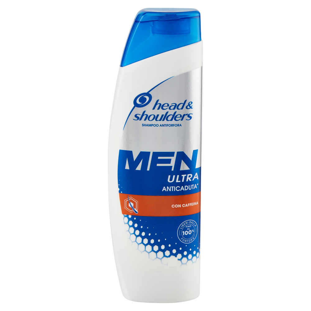 Head & Shoulders Shampoo Antiforfora Uomo, Men Ultra Anticaduta con Caffeina 225 ml