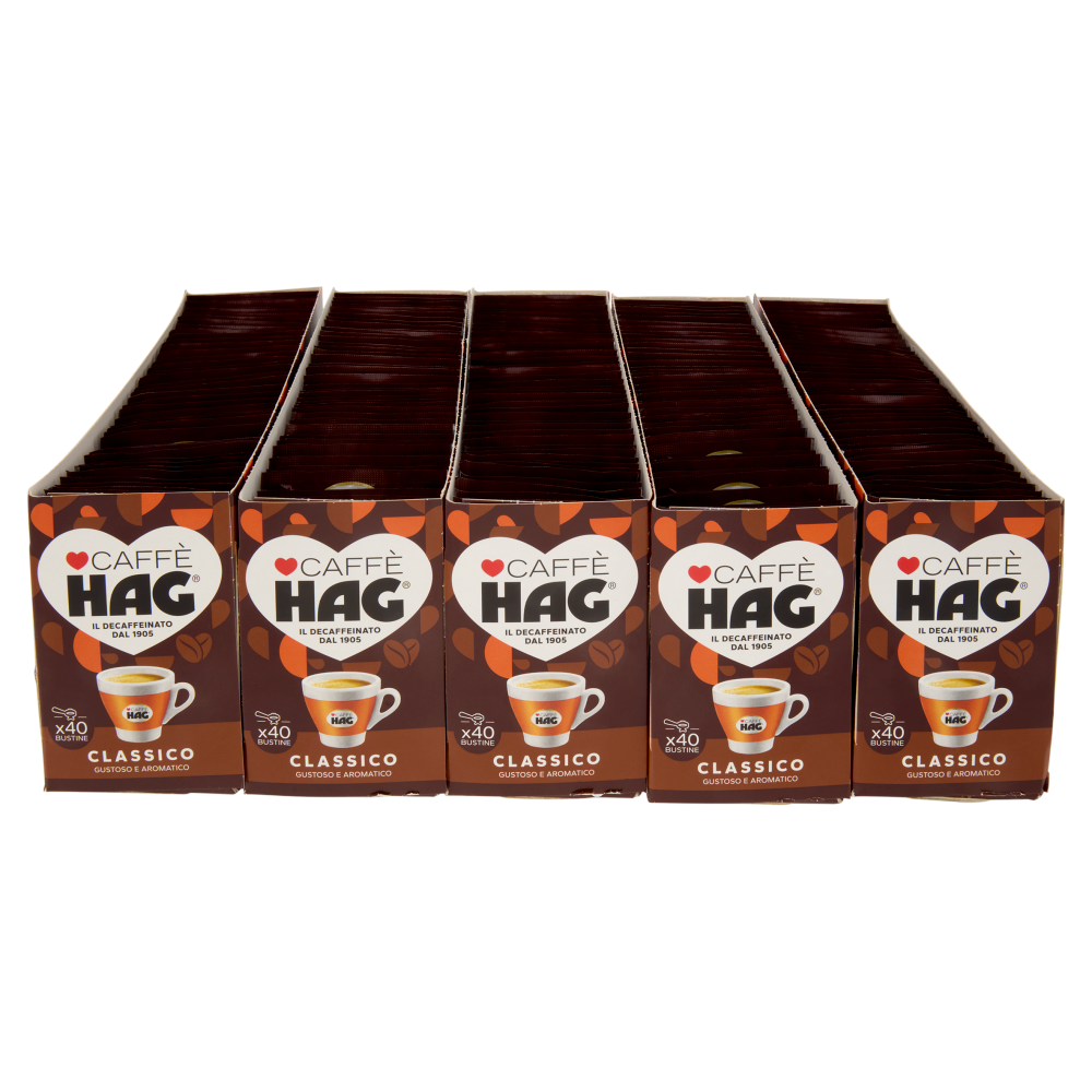 Caff&egrave; HAG Bar 200 bustine di caff&egrave; macinato decaffeinato 1,3 kg