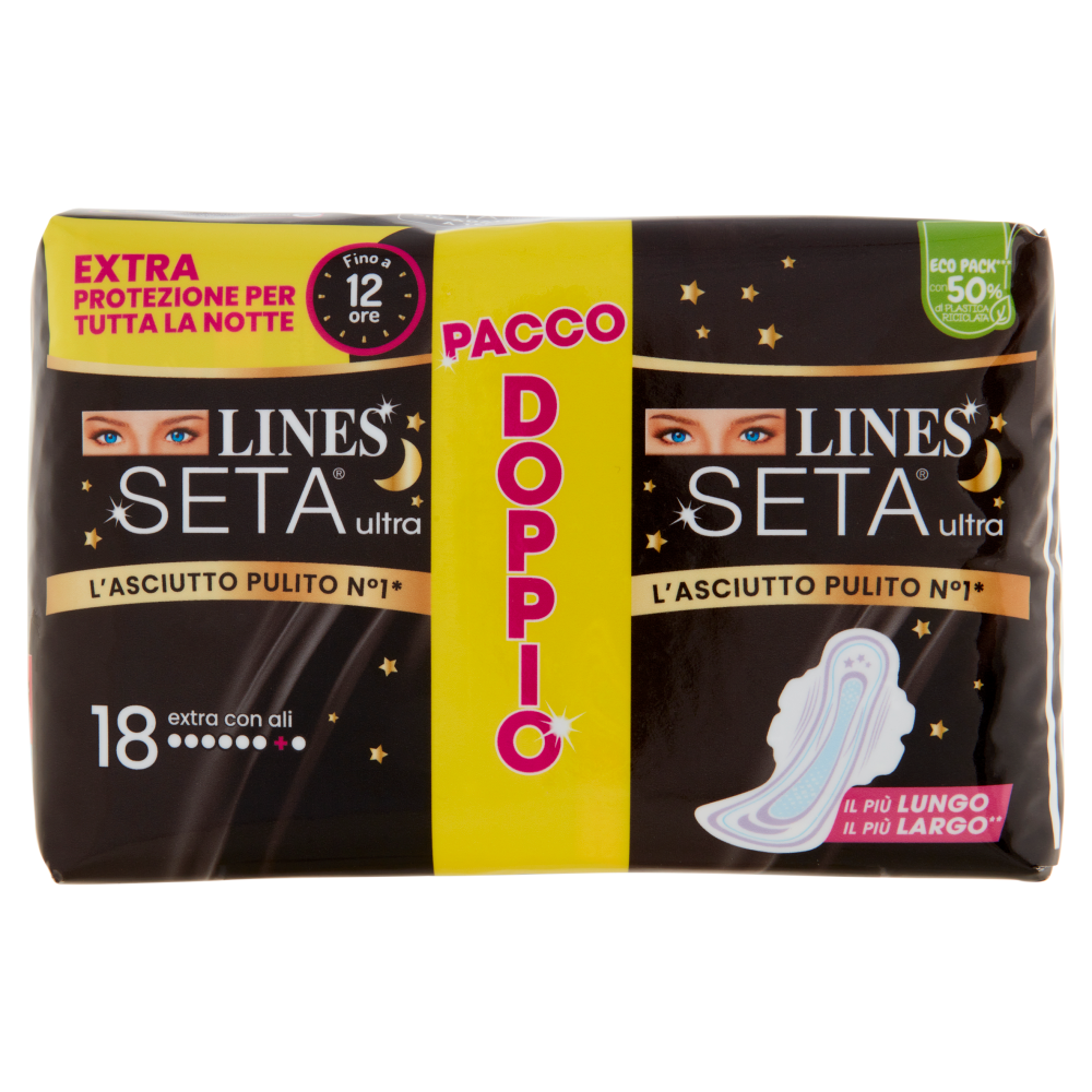 Lines Seta ultra extra con ali 18 pz