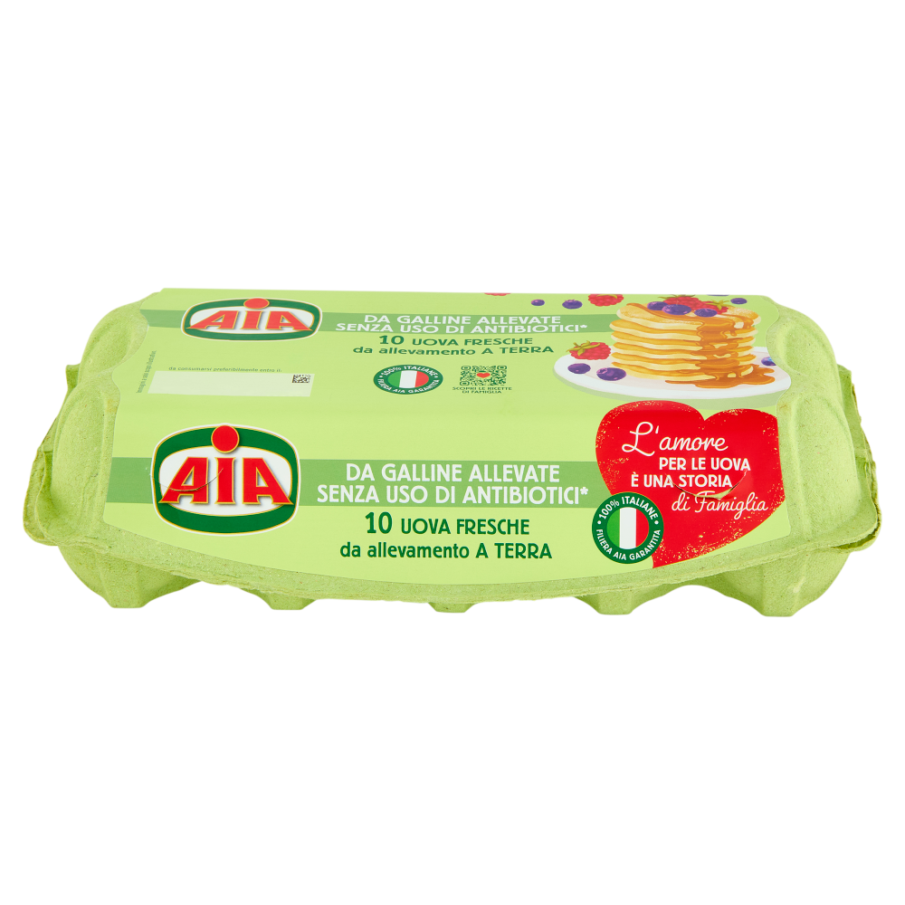 Aia 10 Uova Fresche da allevamento a Terra 530 g