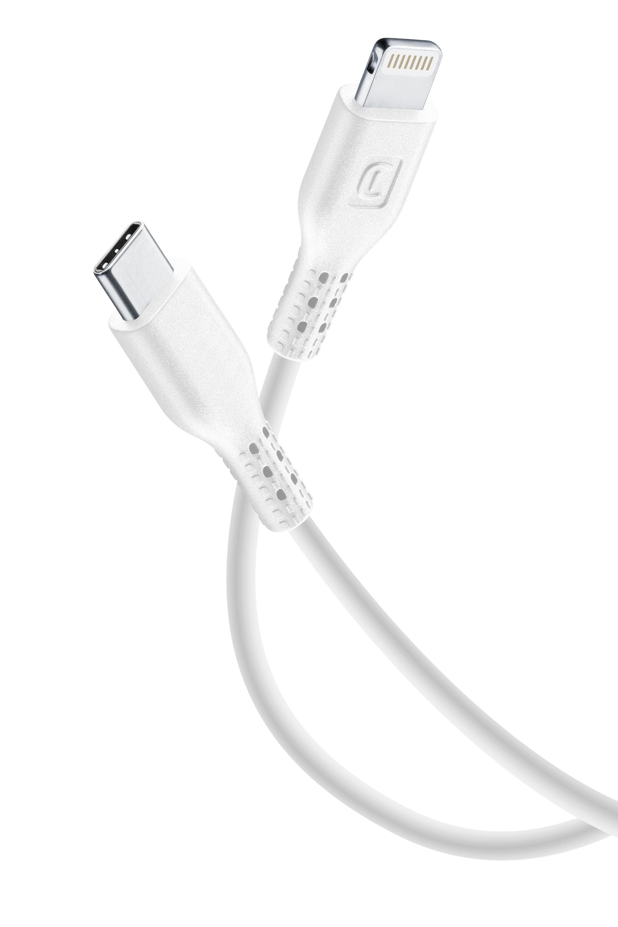 Cellularline Power Cable 200cm - USB-C to Lightning Cavo USB-C to Lightning per ricarica e trasferimento dati