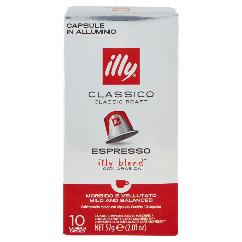 illy Classico Espresso 10 Capsule Compatibili con le Macchine Nespresso* 57 g