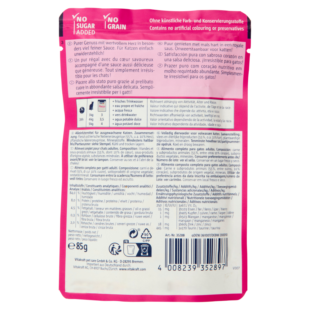 Vitakraft Poésie Délice Sauce con Cuore 85 g