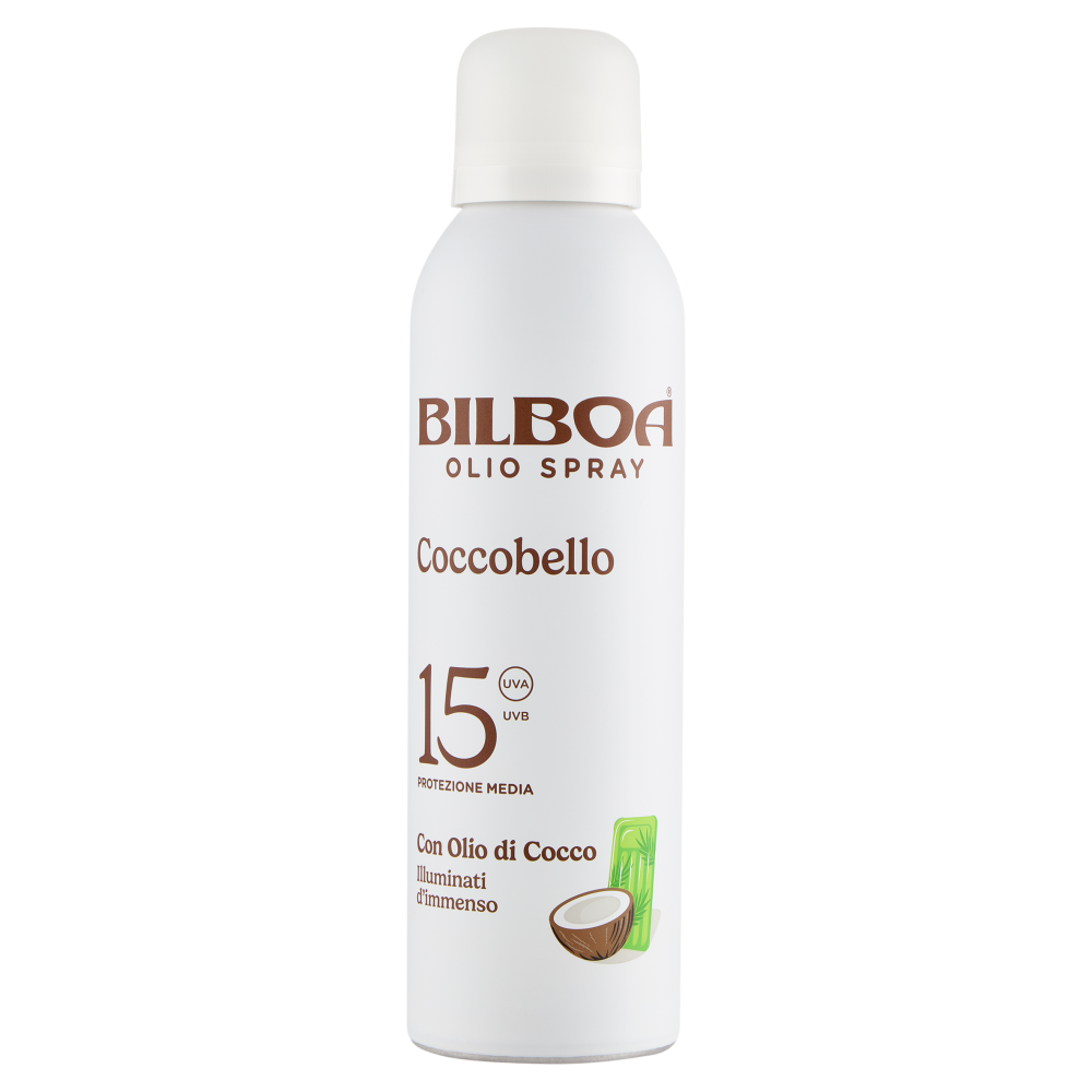Bilboa Coccobello Olio Spray 15 Protezione Media con Olio di Cocco 150 ml