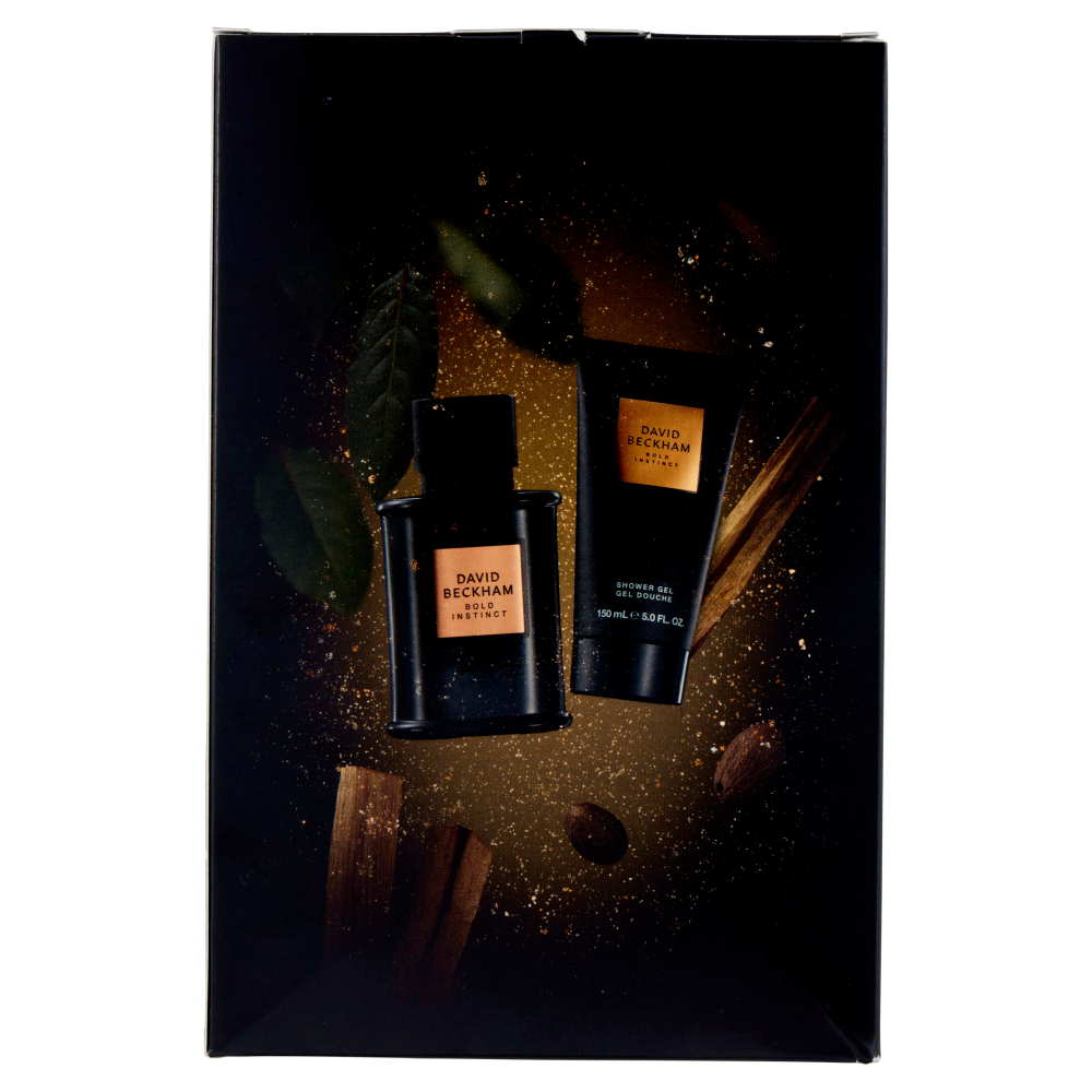 David Beckham Xmas25 Maschile Eau de Parfum 50 ml + Shower Gel 150 ml Bold Instinct 