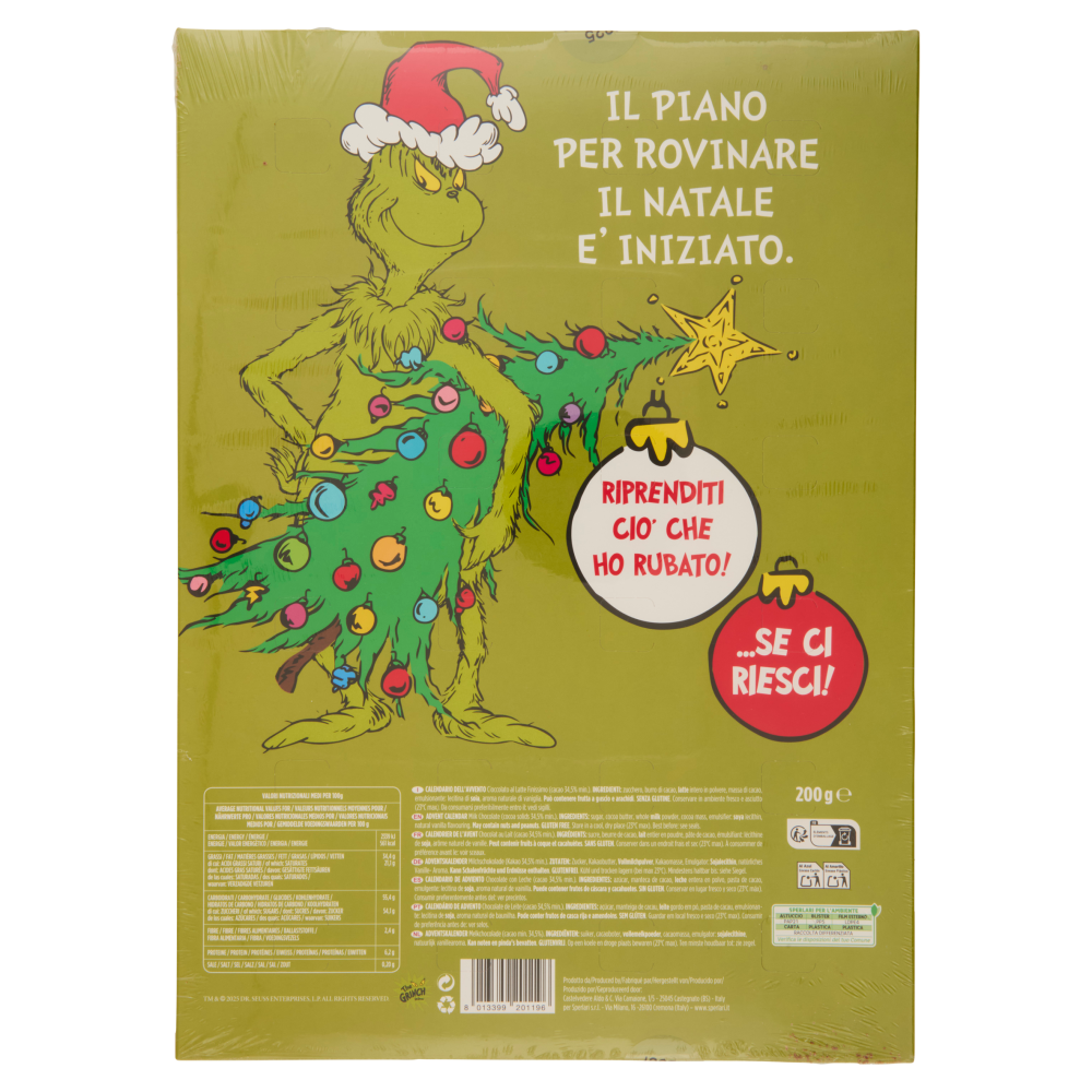 Sperlari Calendario Avvento the Grinch 200 g