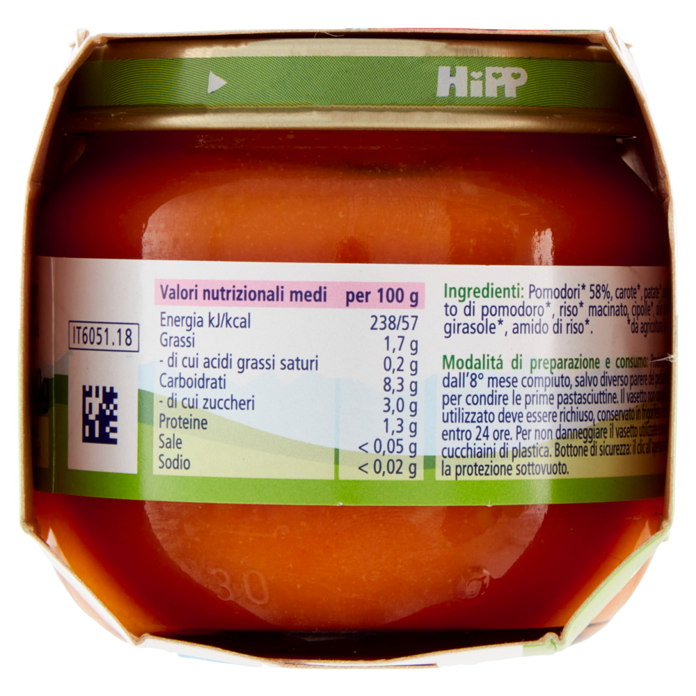 HiPP Biologico Baby Sugo Pomodoro e Verdure Omogeneizzato 2 x 80 g