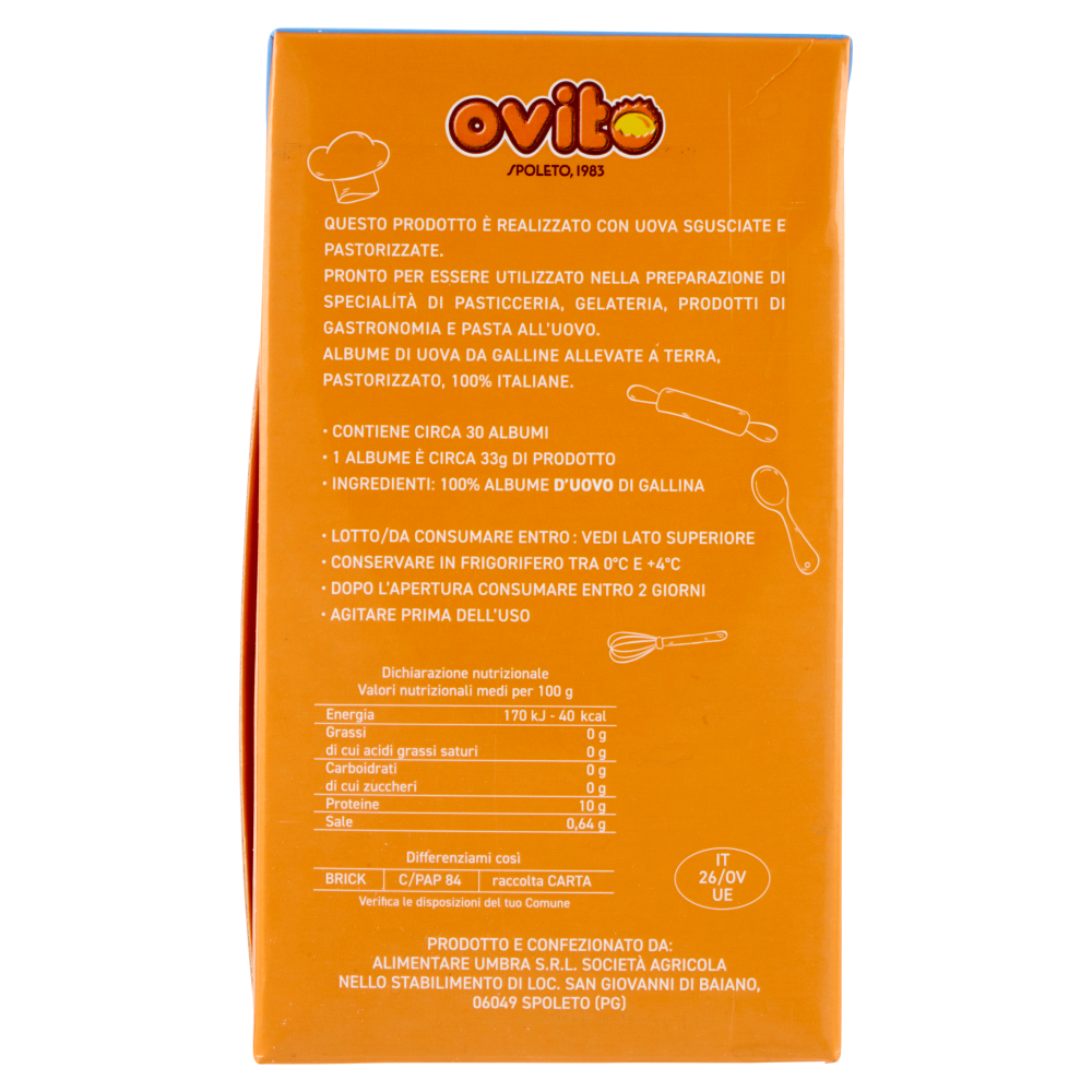 Ovito Albume d'Uovo Pastorizzato 1000 g