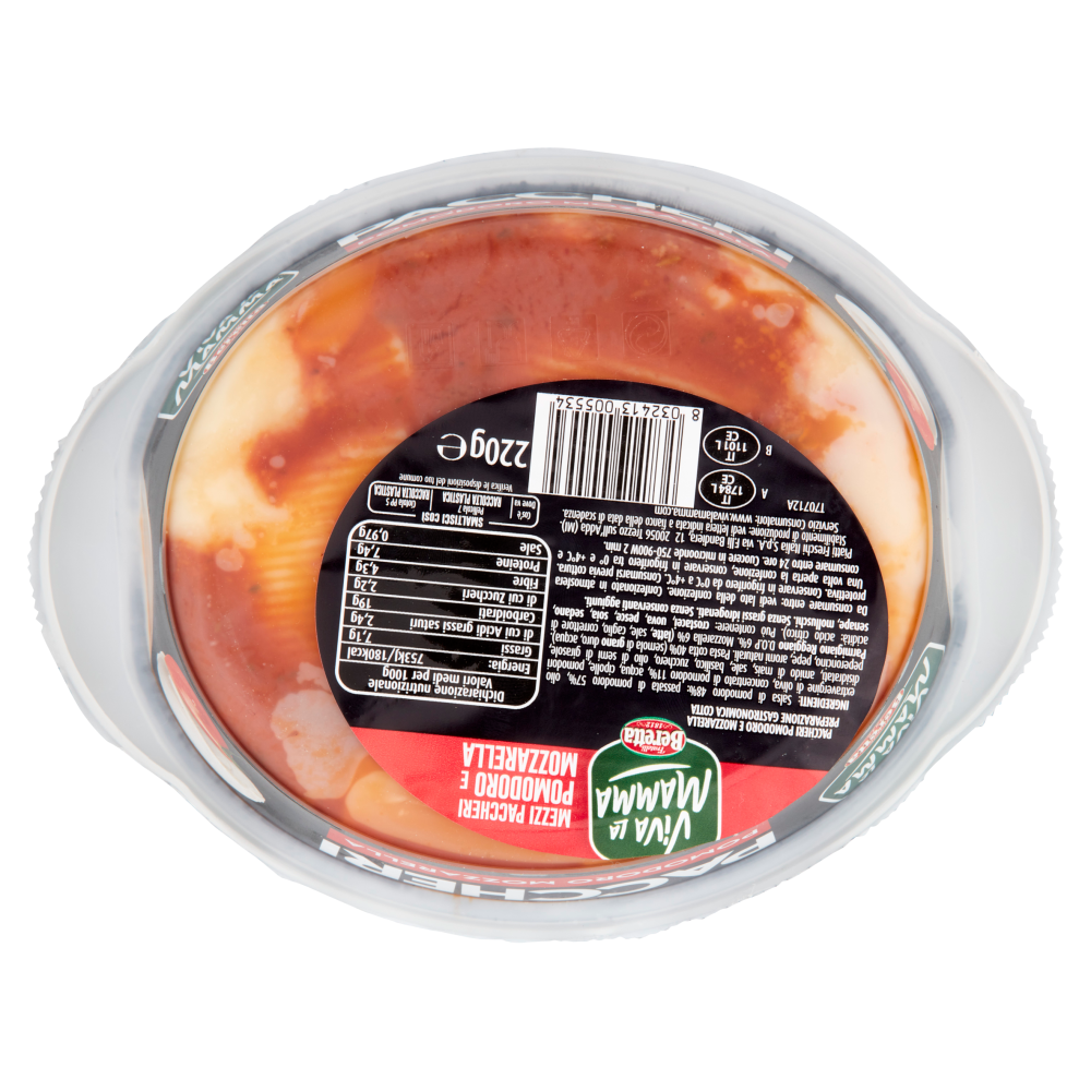 VIVA LA MAMMA PACCHERI POMODORO MOZZARELLA 220g