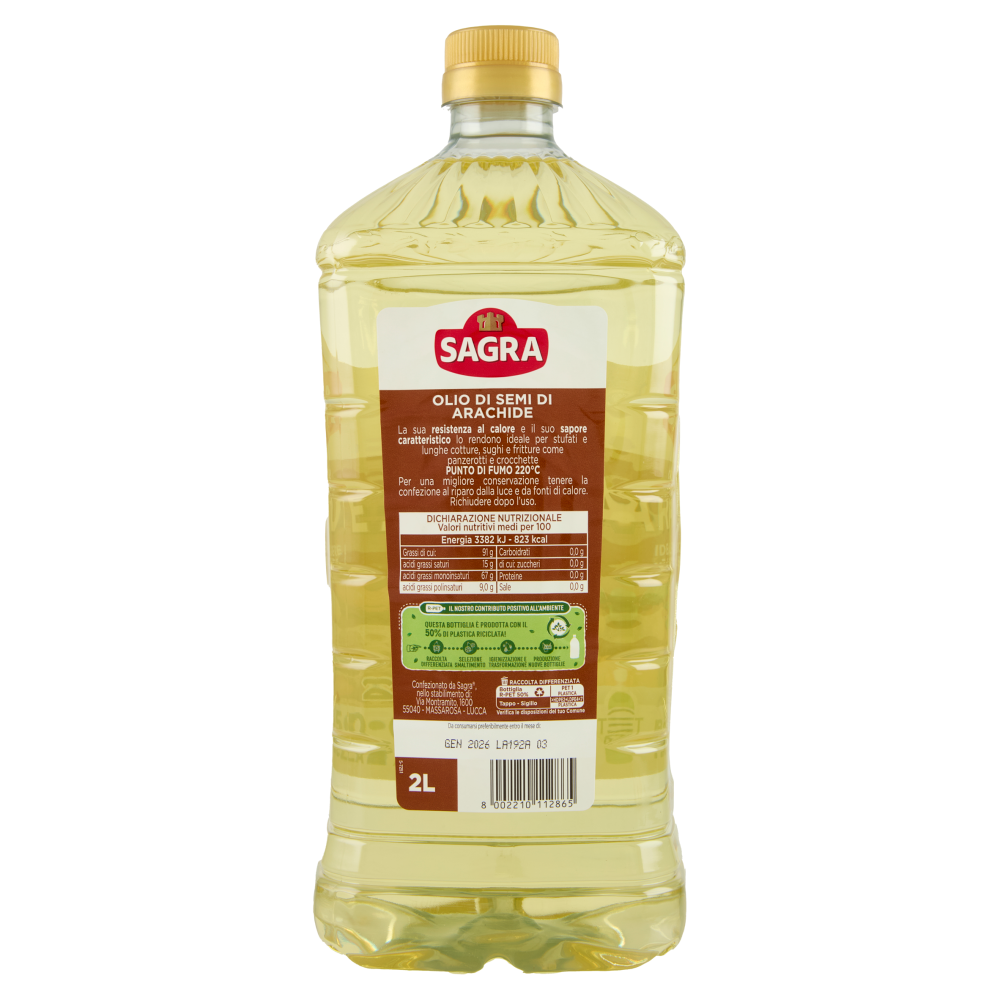 Sagra Olio di Semi di Arachide 2 L