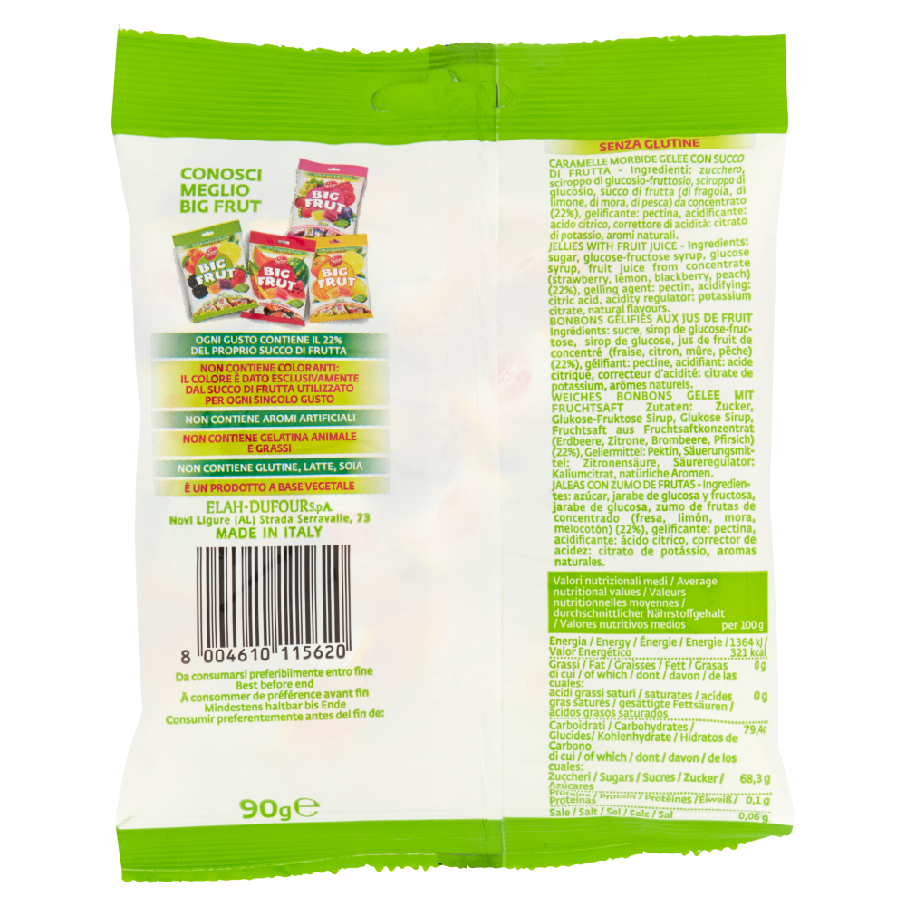 Dufour Big Frut Gelee Limone - Mora - Fragola - Pesca 90 g