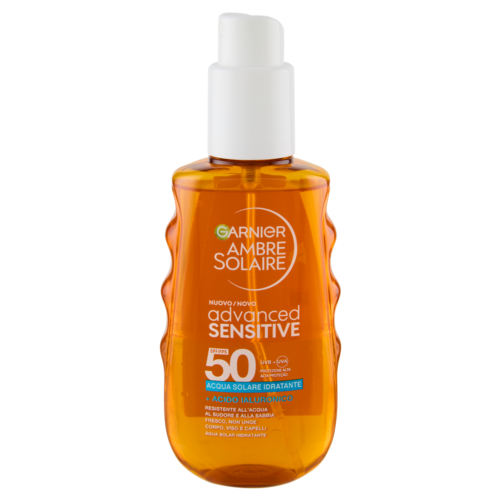 Garnier Ambre Solaire Advanced Sensitive SPF 50 Acqua Solare Idratante 150 ml
