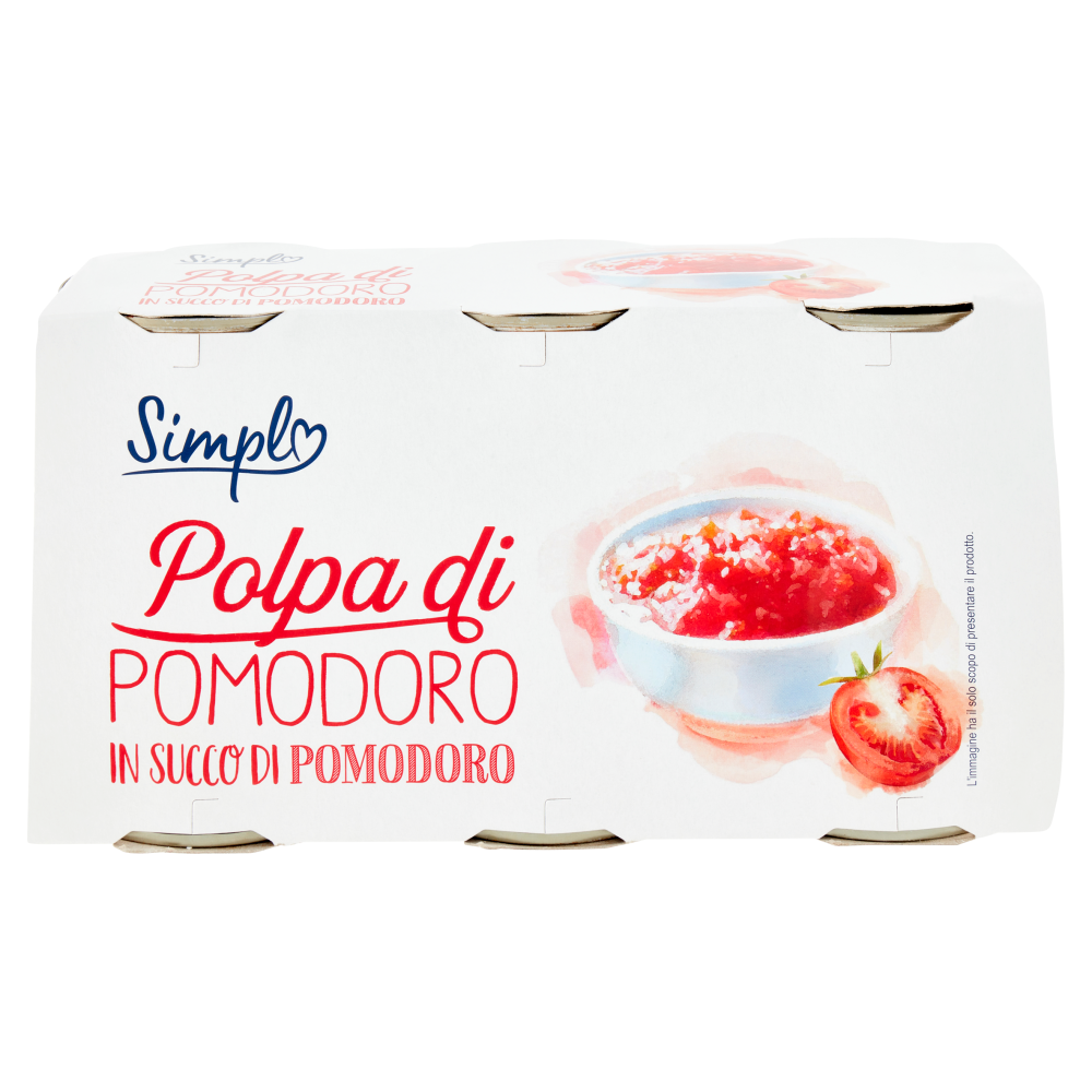 Simpl Polpa di Pomodoro in Succo di Pomodoro 3 x 400 g