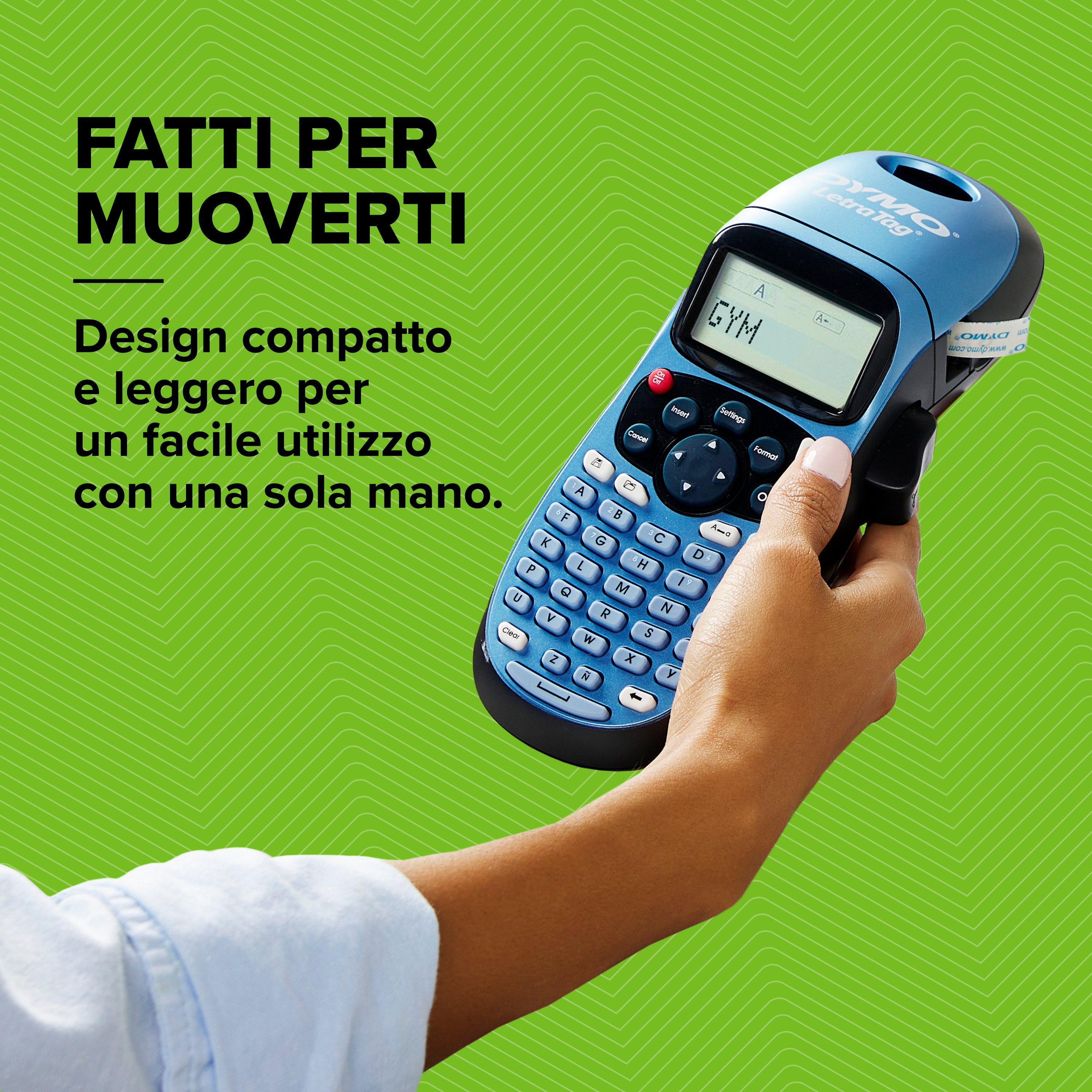 DYMO LetraTag LT-100T Etichettatrice | Macchina etichettatrice palmare | Tastiera ABC / Display LCD a 13 caratteri | Ideale per casa o ufficio