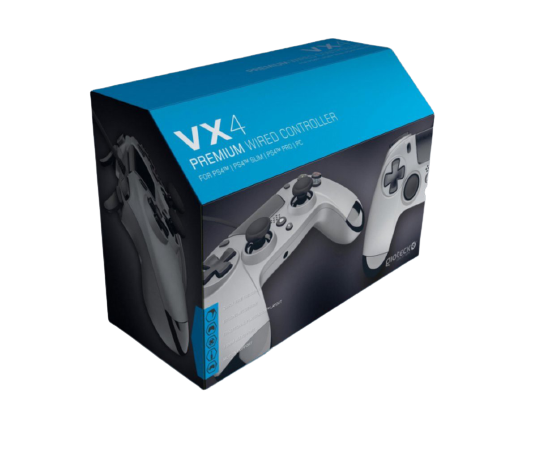 Gioteck VX4 Titanio USB Gamepad Analogico/Digitale PC, PlayStation 4