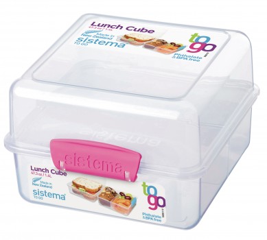 Sistema Lunch Box quadrato con alette 1,4 lt