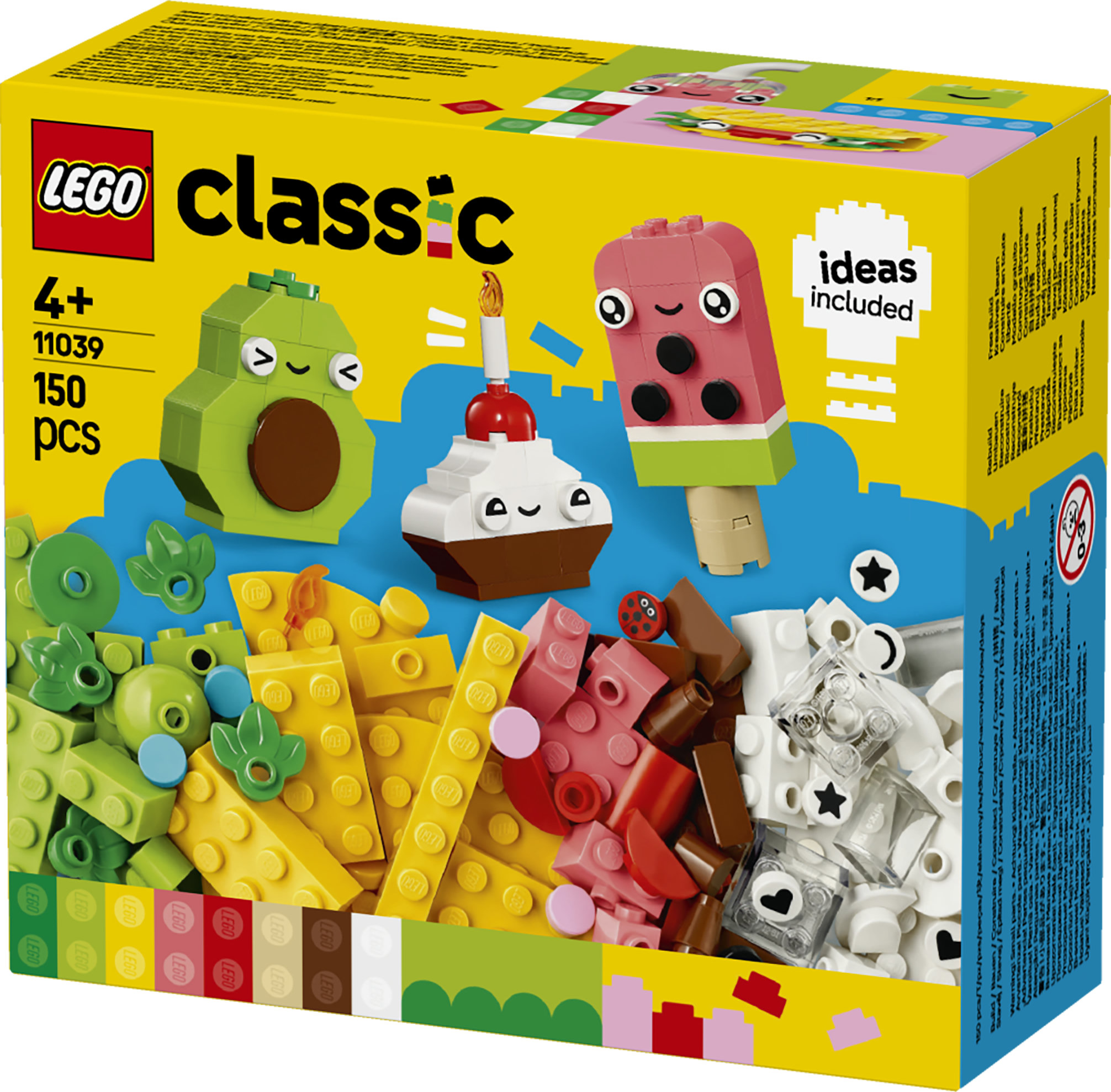 LEGO Classic 11039 Alimenti Creativi, Set di Giochi di Fantasia per Bambini 4+ con Cibo Giocattolo da Costruire, Idea Regalo
