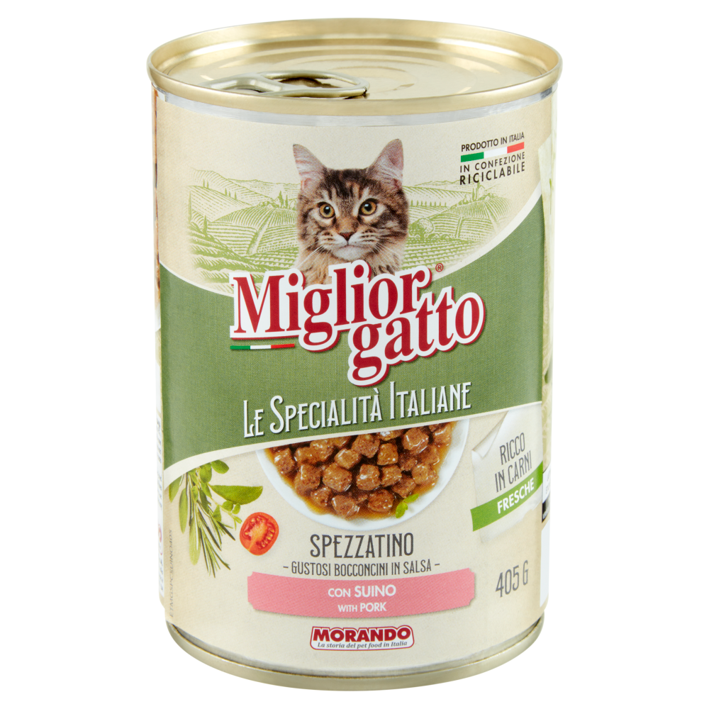 Migliorgatto Le Specialità Italiane Spezzatino con Suino 405 G