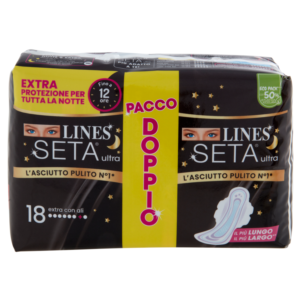 Lines Seta ultra extra con ali 18 pz