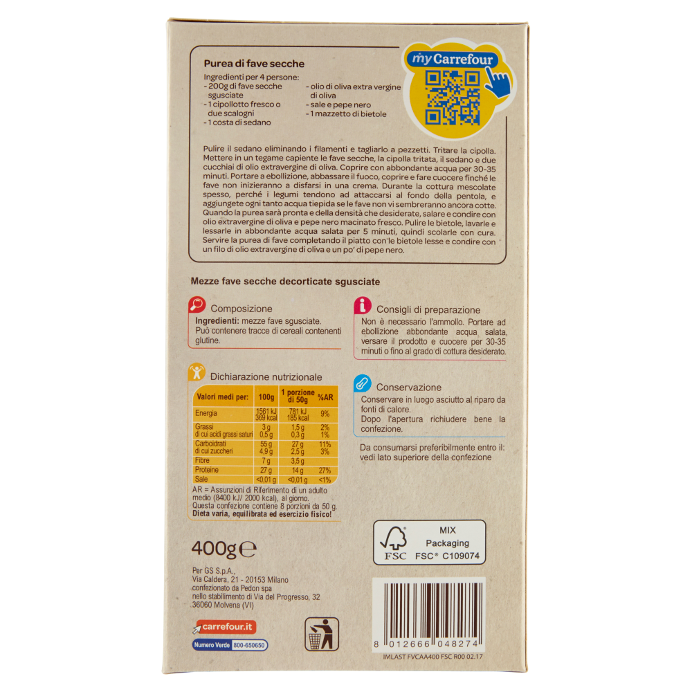 Carrefour Mezze Fave 400 g