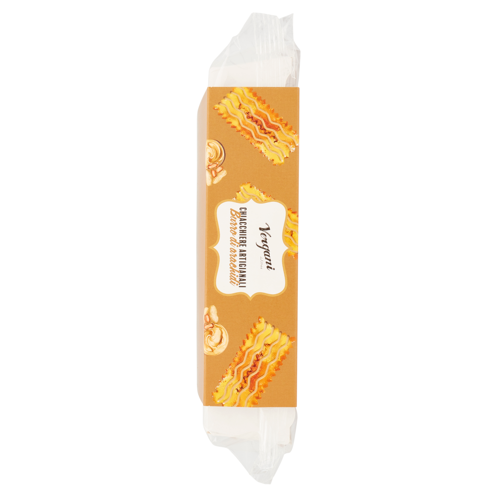 Vergani Chiacchiere Artigianali con Crema da Spalmare al Burro di arachidi 250 g