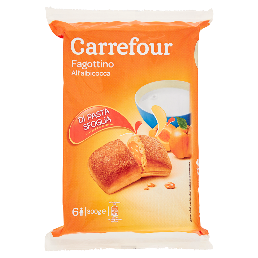 Carrefour Fagottino all'albicocca 6 x 50 g