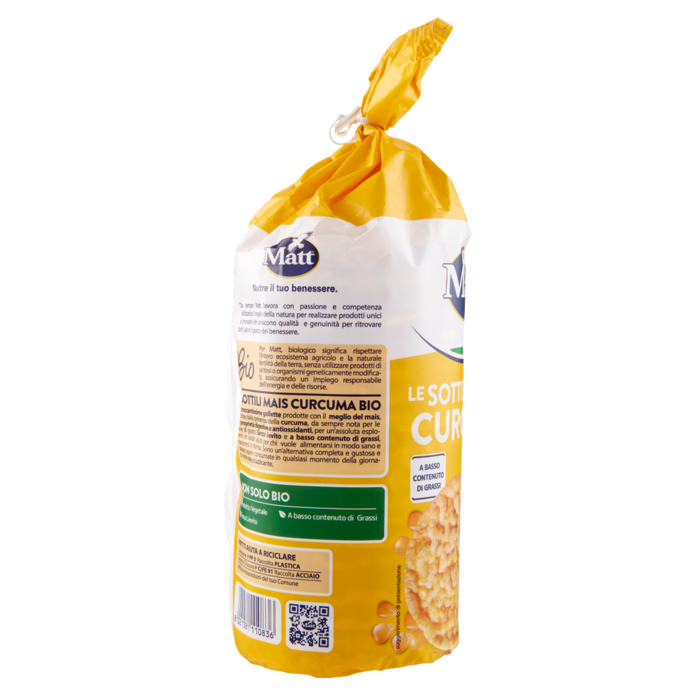 Matt le Sottili Mais Curcuma Bio 130 g
