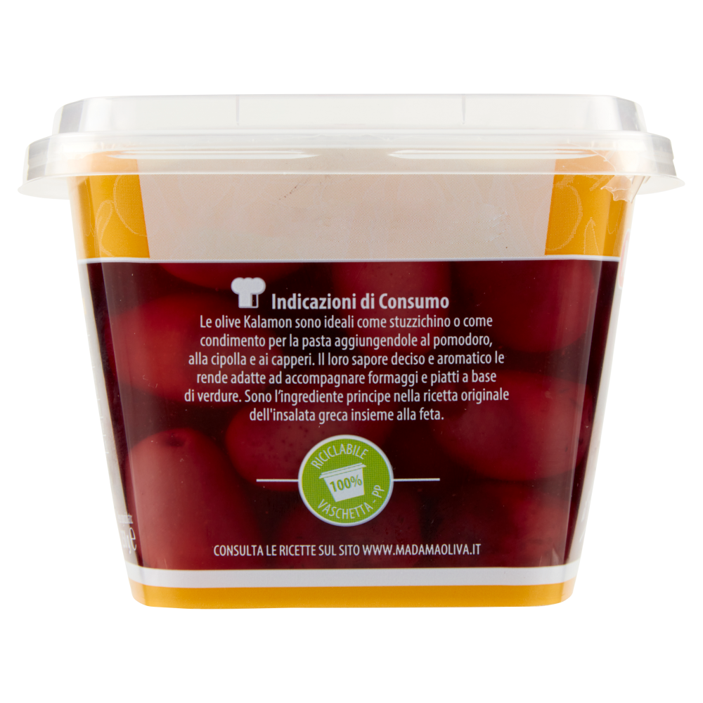 Madama Oliva il Frutto di Grecia Olive Kalamon Nere 480 g