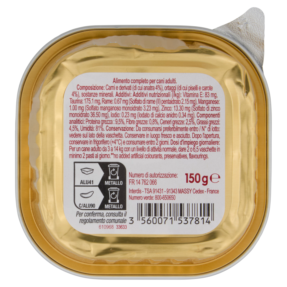 Carrefour Companino Vitalive Terrine* con anatra 150 g