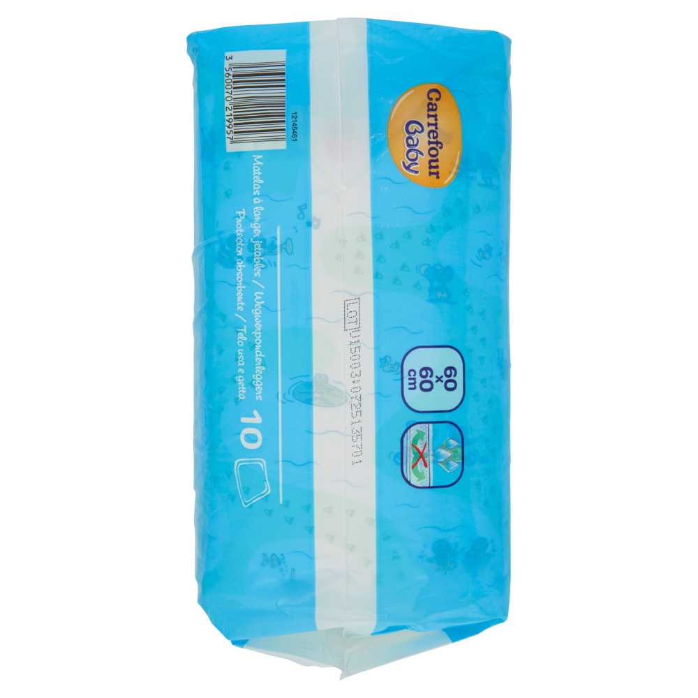 Carrefour Baby Telo usa e getta 60x60 10 pezzi