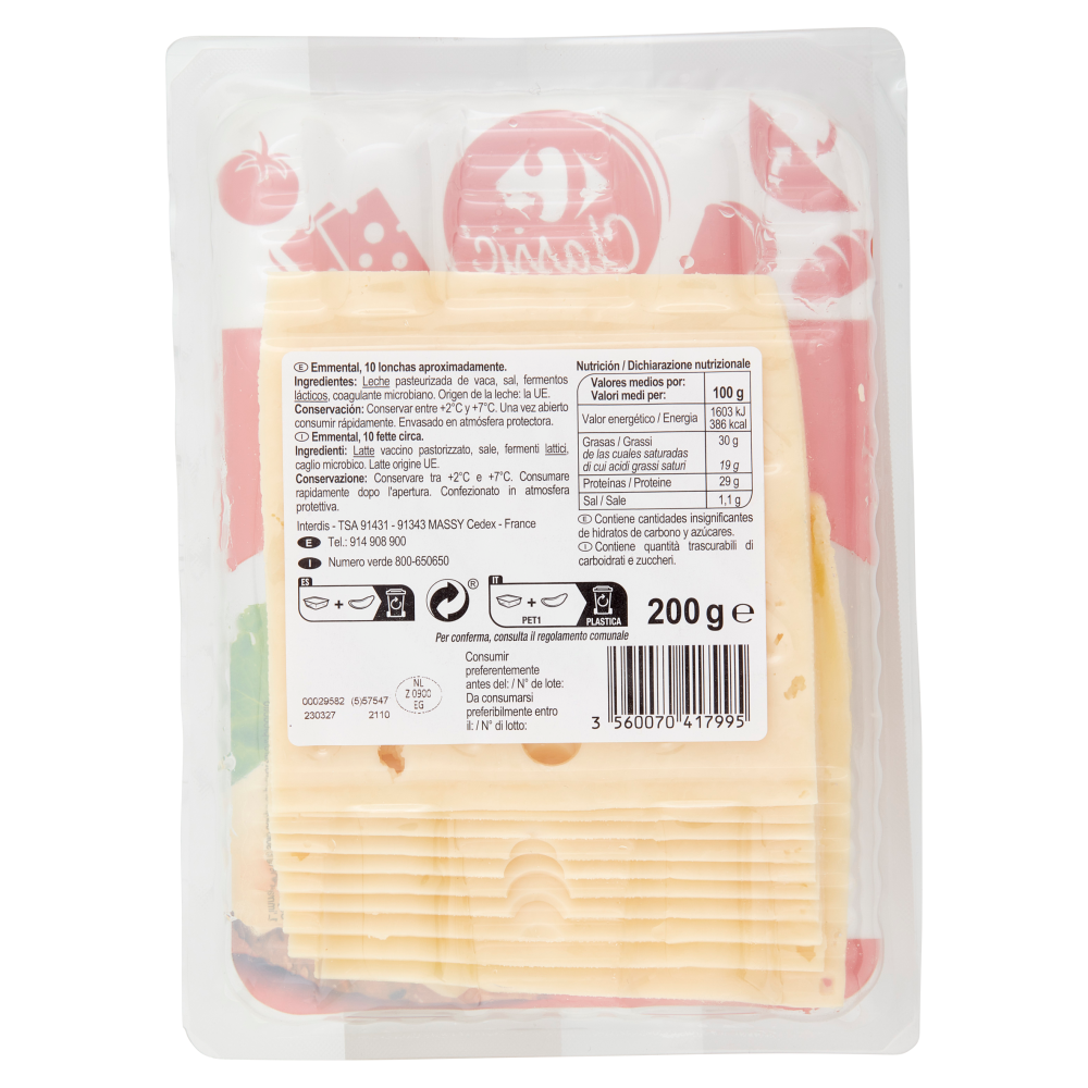 Carrefour Classic Emmental Olandese Fette 200 g