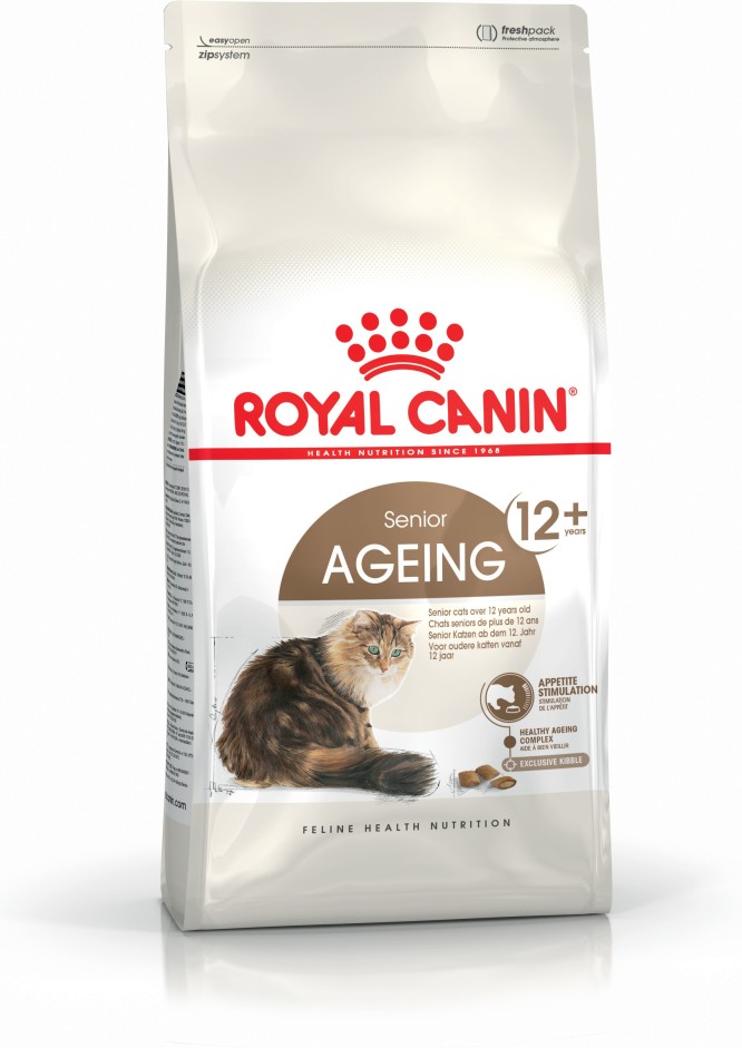 Royal Canin Senior Ageing 12+ cibo secco per gatti 400 g Trinciapollo, Vegetale
