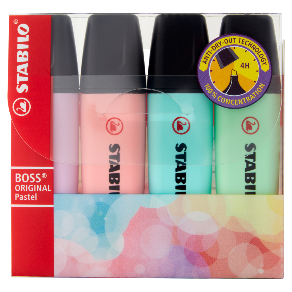 STABILO Boss Original Pastel evidenziatore - astuccio da 4 pz. 