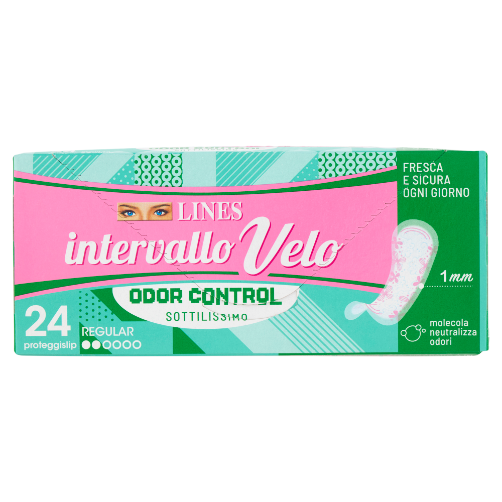 Lines intervallo Velo Odor Control proteggislip Regular 24 pz