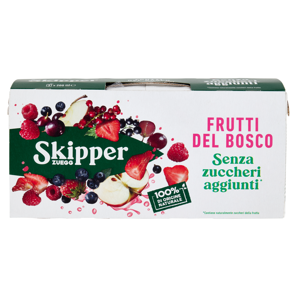 Zuegg Skipper Frutti del Bosco Senza zuccheri aggiunti* 3 x 200 ml