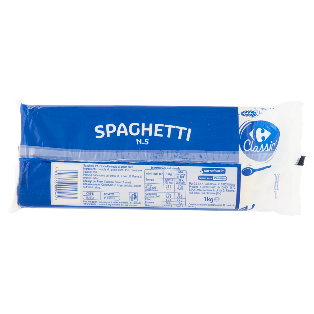 Carrefour Classic Spaghetti N.5 1 kg