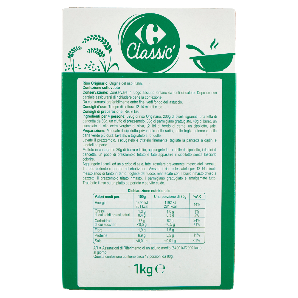 Carrefour Classic Riso Originario 1 kg